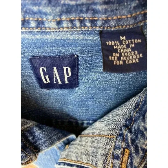 Gap pumpkin patch Denim jacket womens Sz Medium Fall - Picture 3 of 4